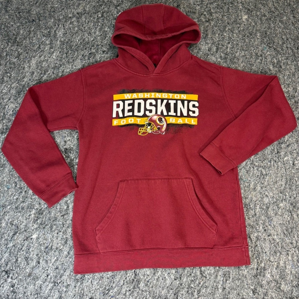 NFL Team Apparel Washington Redskins‎ Youth Hoodie Burgundy Fleece Sweatshirt